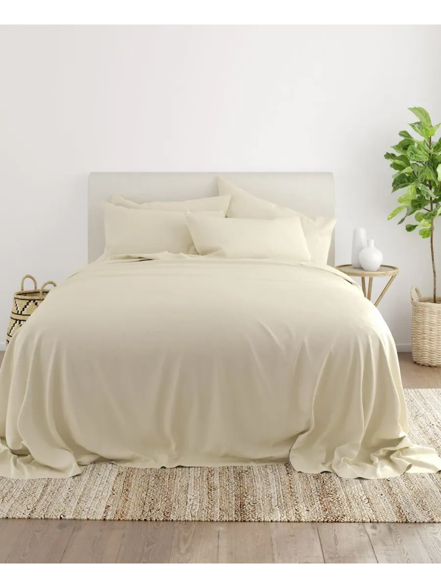 Комплект постельного белья Solids in Style из 6 предметов, размер King Ienjoy Home — изображение 2 из 6, белый