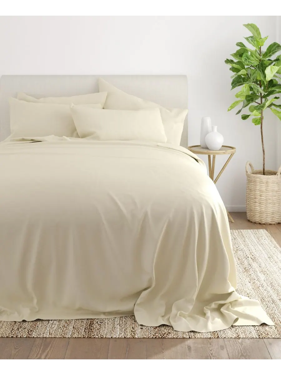 Комплект постельного белья Solids in Style из 6 предметов, размер King Ienjoy Home — изображение 4 из 6, белый