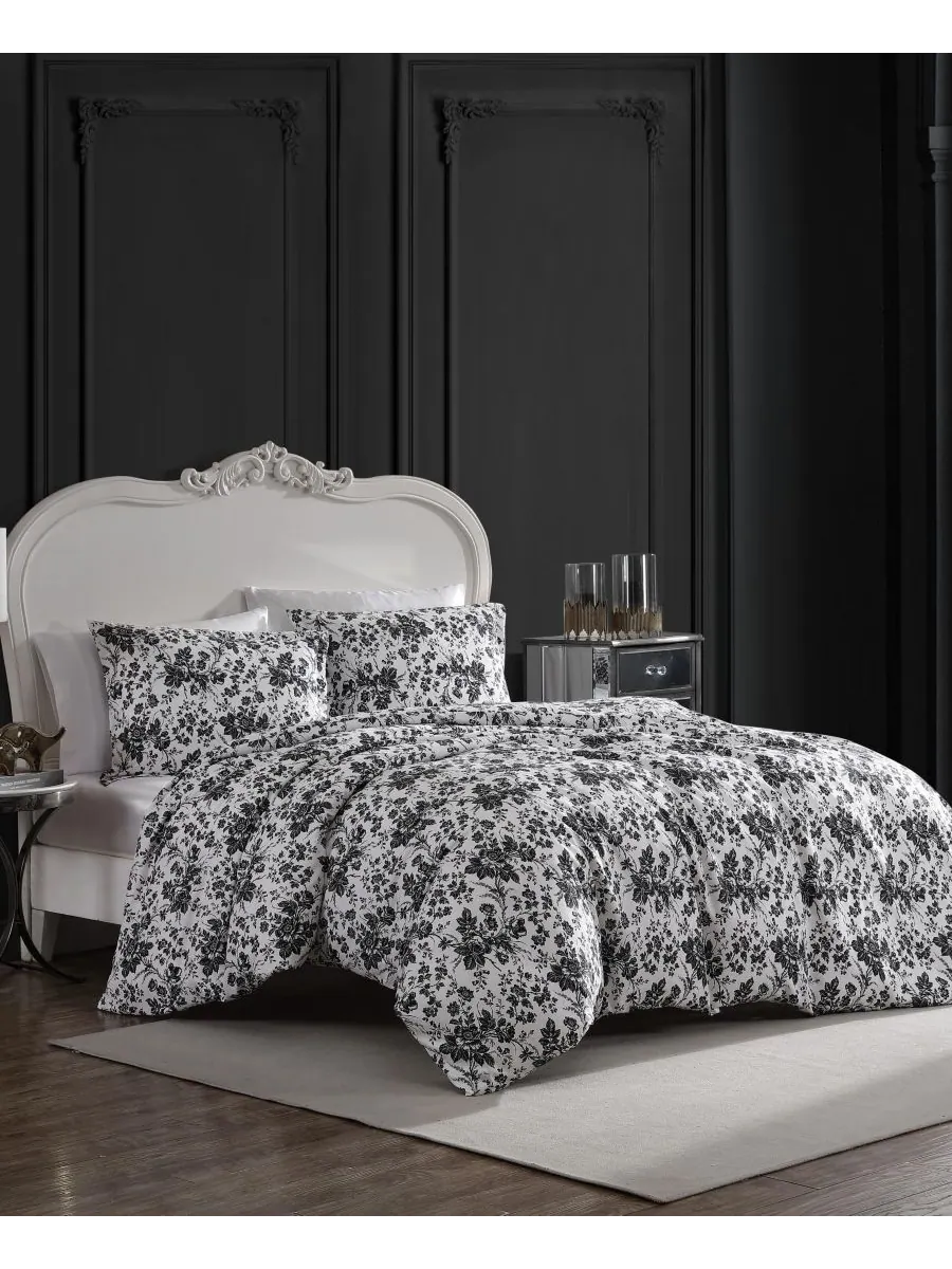 Комплект постельного белья Betseys Toile из 2 предметов, размер Twin Betsey Johnson — изображение 2 из 6, черный
