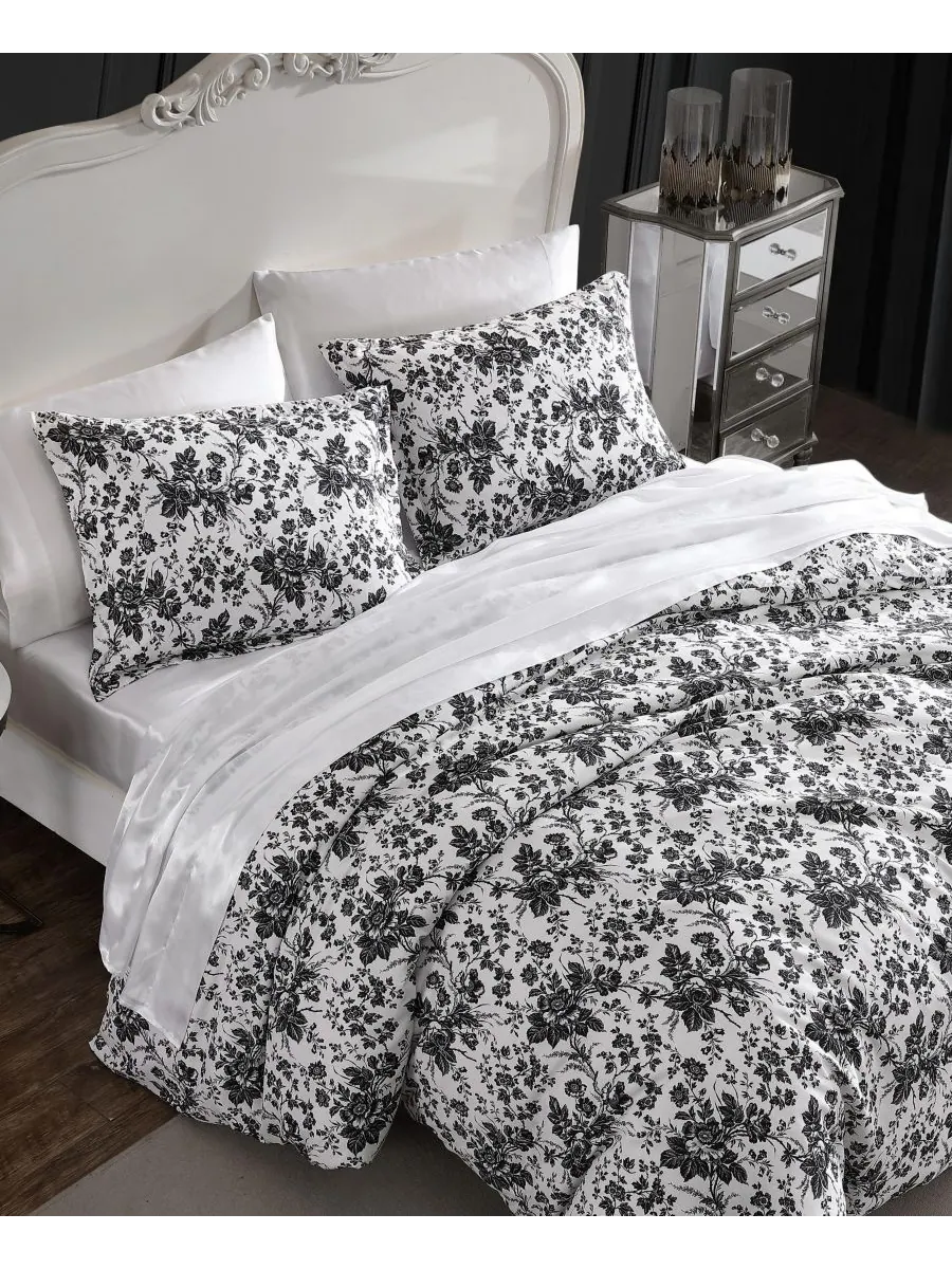 Комплект постельного белья Betseys Toile из 2 предметов, размер Twin Betsey Johnson — изображение 3 из 6, черный
