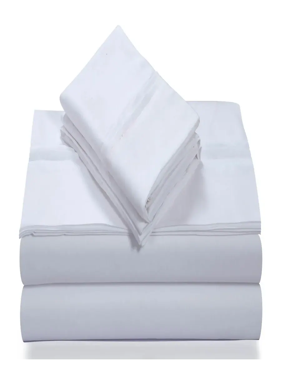 Комплект постельного белья Super Soft Solid Easy Care Extra Deep Pocket, размер Queen. Очень — изображение 2 из 3, белый
