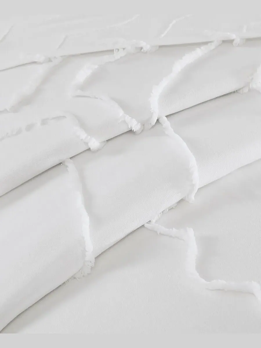 Классическое покрывало из синели, размер King Elle Decor — изображение 3 из 4, белый