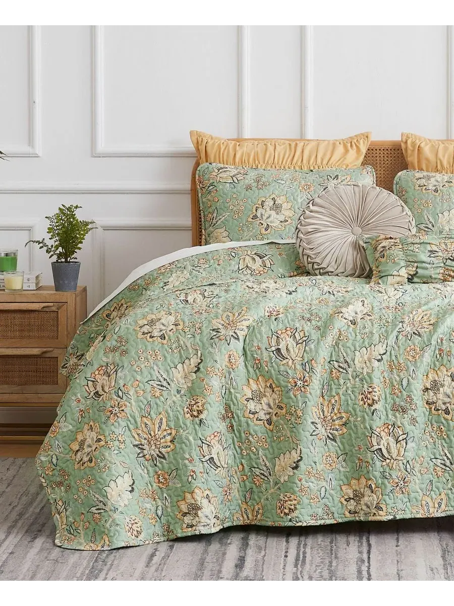 Комплект постельного белья Southshore Fine Linens Jacobean Willow из 6 предметов, размер Twin/Twin — изображение 3 из 4