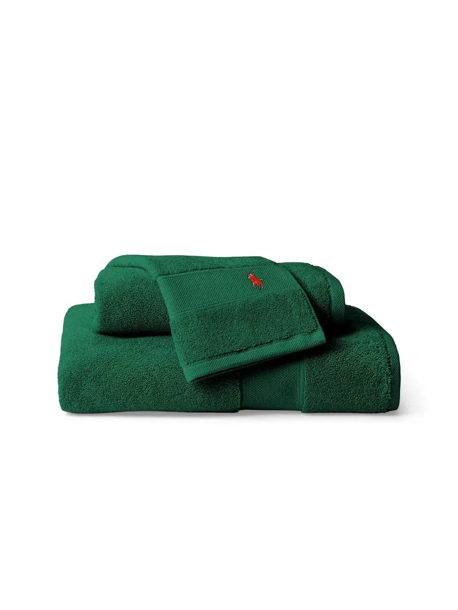 Хлопковое банное полотенце для игрока в поло, 147 x 76 см Polo Ralph Lauren — изображение 1 из 4, зеленый