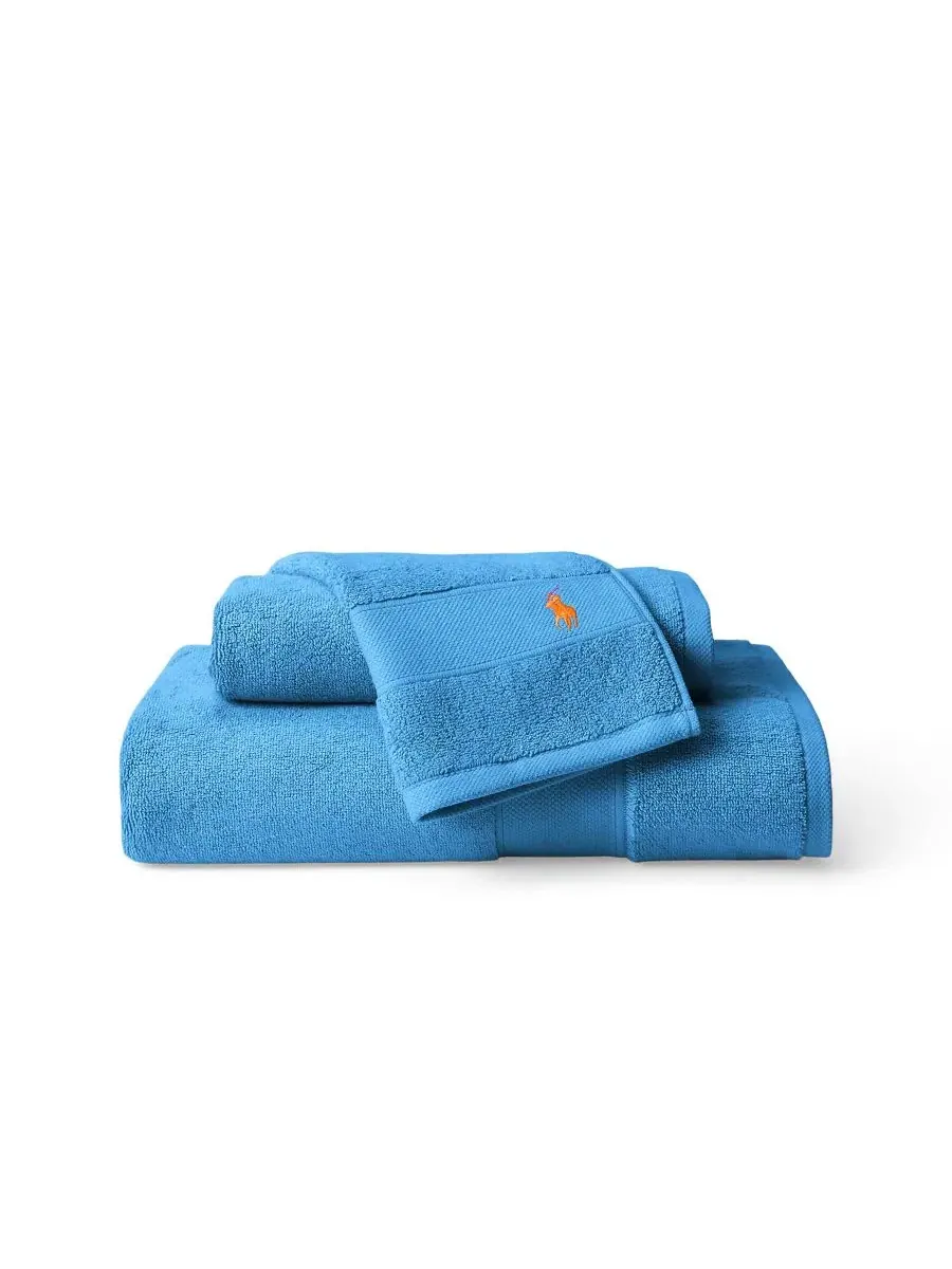 Хлопковое банное полотенце для игрока в поло, 147 x 76 см Polo Ralph Lauren — изображение 1 из 4, синий