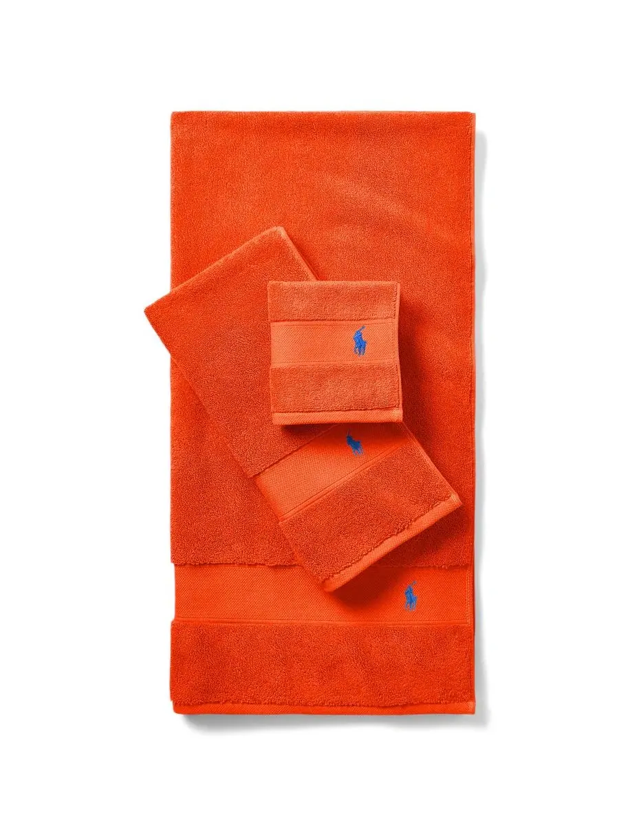 Хлопковое банное полотенце для игрока в поло, 147 x 76 см Polo Ralph Lauren — изображение 3 из 4, оранжевый