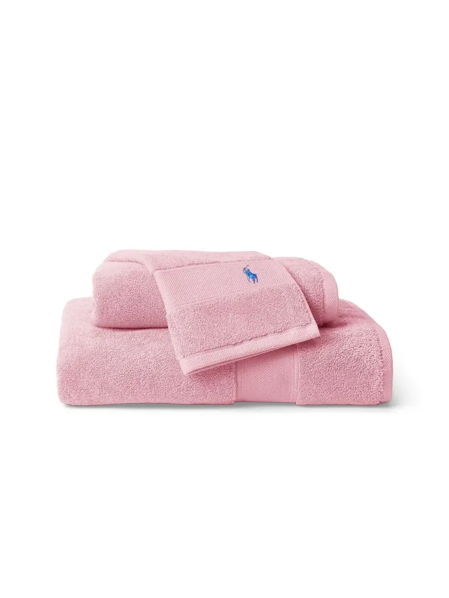 Хлопковое банное полотенце для игрока в поло, 147 x 76 см Polo Ralph Lauren — изображение 1 из 4, розовый