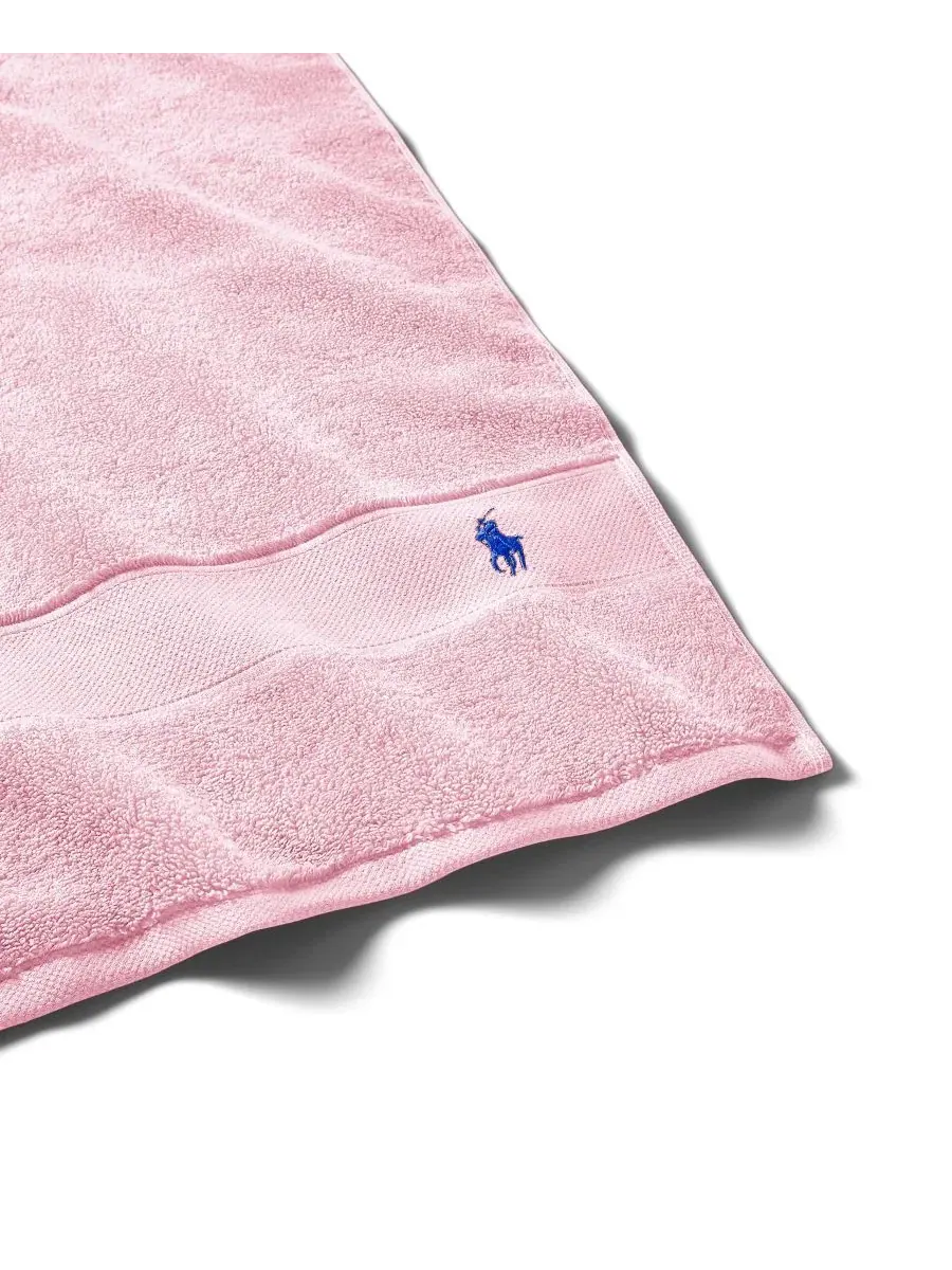 Хлопковое банное полотенце для игрока в поло, 147 x 76 см Polo Ralph Lauren — изображение 2 из 4, розовый