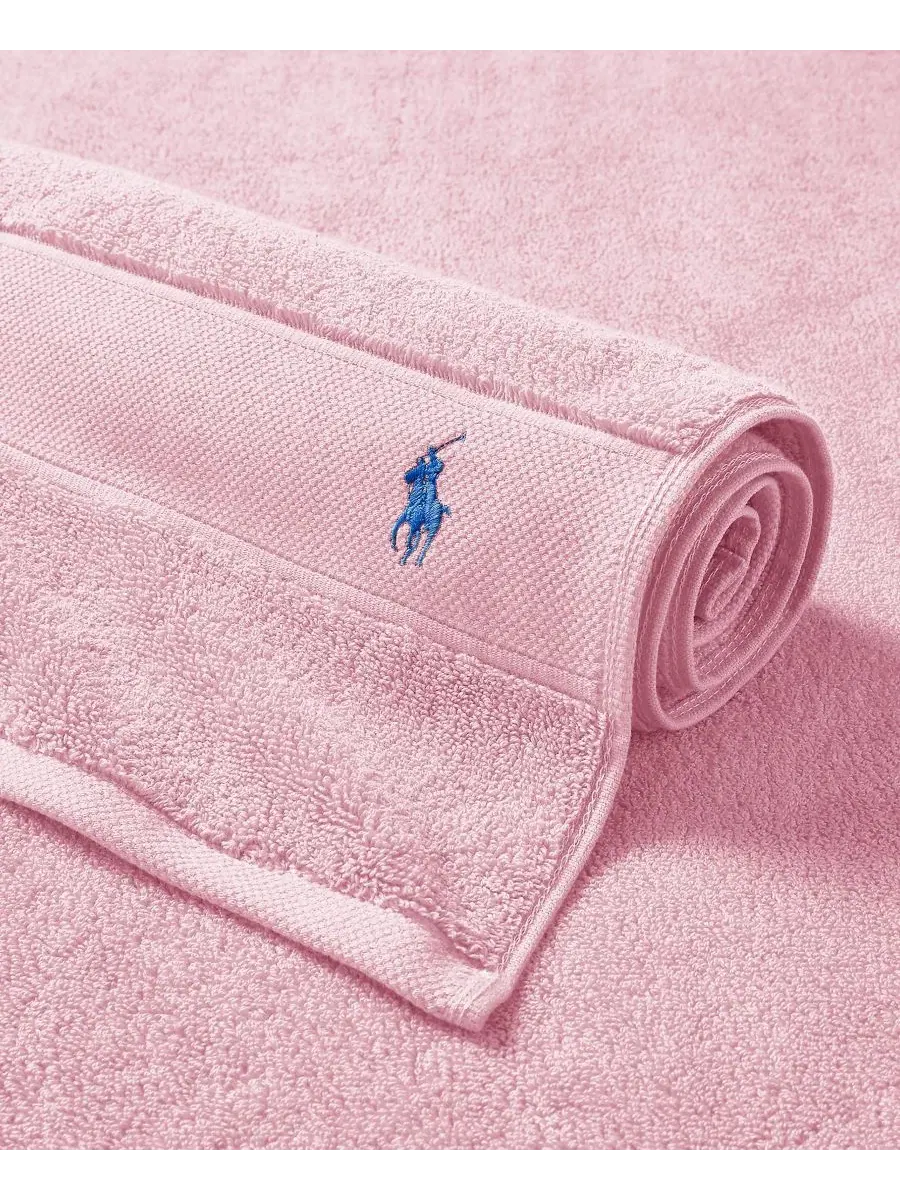 Хлопковое банное полотенце для игрока в поло, 147 x 76 см Polo Ralph Lauren — изображение 4 из 4, розовый