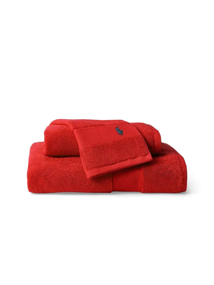 Хлопковое банное полотенце для игрока в поло, 147 x 76 см Polo Ralph Lauren — изображение 1 из 4, красный