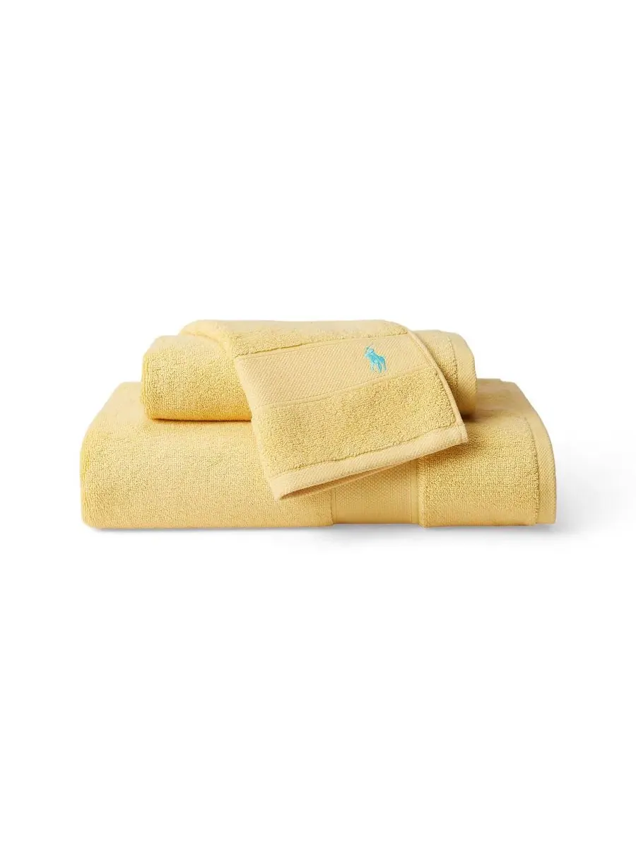 Хлопковое банное полотенце для игрока в поло, 147 x 76 см Polo Ralph Lauren — изображение 1 из 4, желтый
