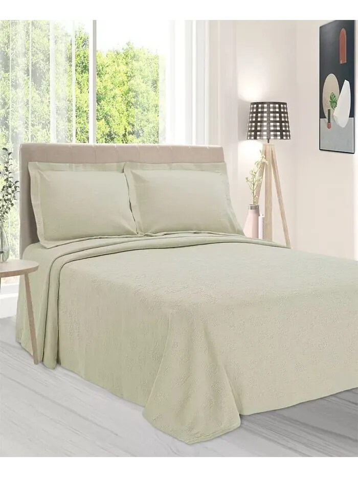 Всесезонный комплект из трех предметов покрывала Paisley Matelasse из 100% хлопка