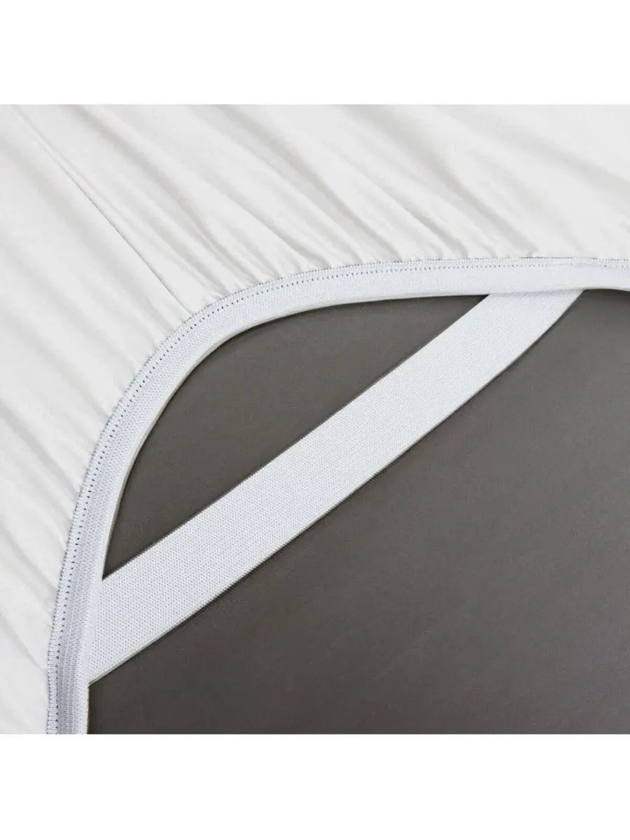 Просторная простыня на резинке, 300 нитей, 100% хлопок Egyptian Linens — изображение 3 из 3, синий