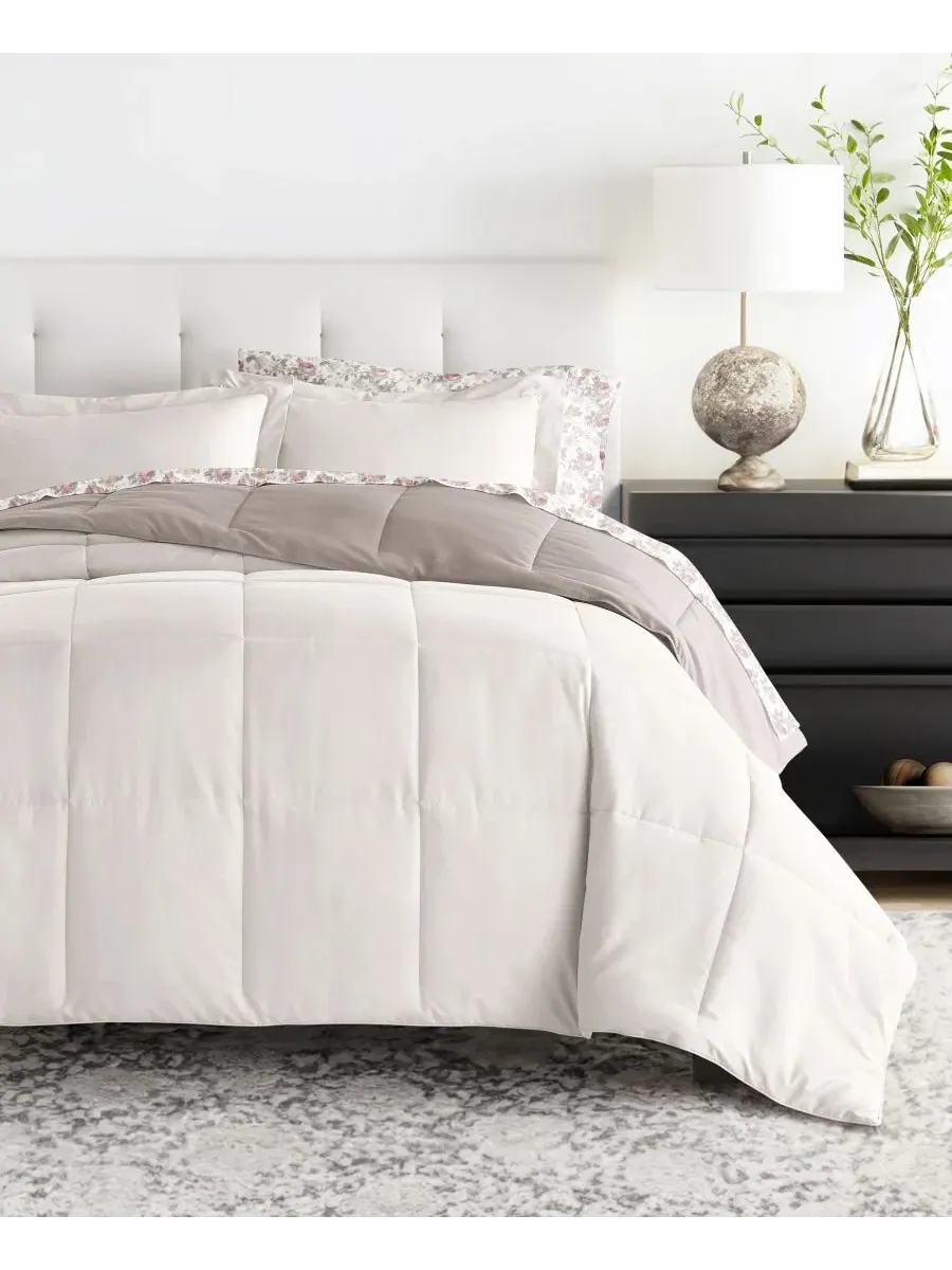 Набор постельного белья 7 предметов Reversible Pattern, Queen ienjoy Home — изображение 2 из 11, мульти