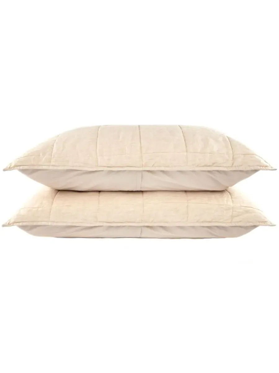 Наволочка-чехол стеганая French Linen Quilted Sham Set King, 51x94 см, с конвертной застежкой, 2