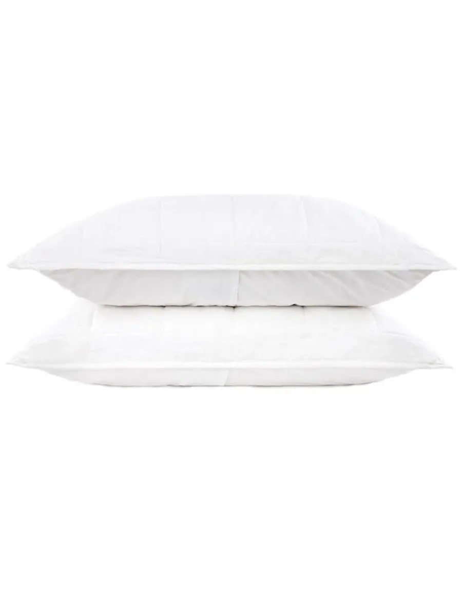Комплект наволочек French Linen Quilted Sham Set Bokser Home — белый