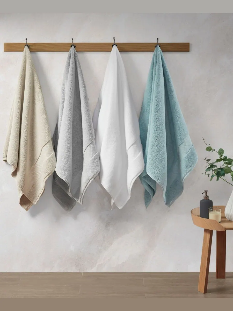 Набор банных полотенец Splendor Cotton, 6 предметов Madison Park Signature — изображение 9 из 10, темно-серый