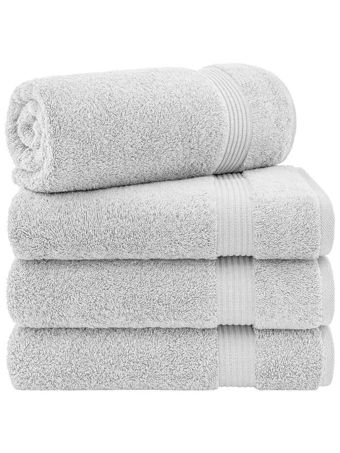 Набор банных полотенец American Soft Linen Bekos Premium из 100% турецкого хлопка, 4 шт