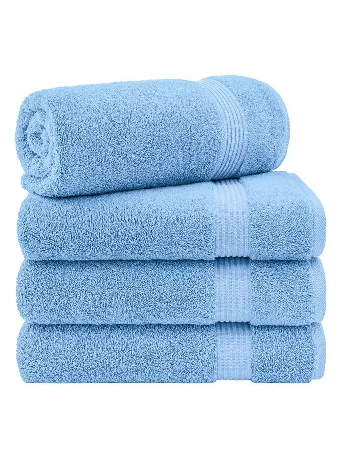 Набор банных полотенец American Soft Linen Bekos Premium из 100% турецкого хлопка, 4 шт