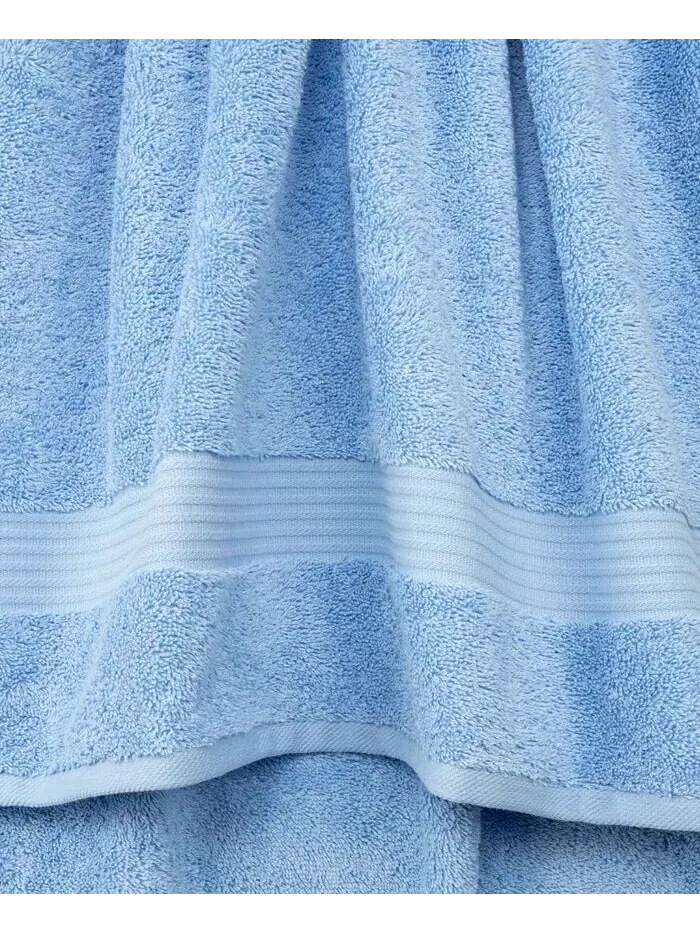 Набор банных полотенец American Soft Linen Bekos Premium из 100% турецкого хлопка, 4 шт — изображение 3 из 5, синий