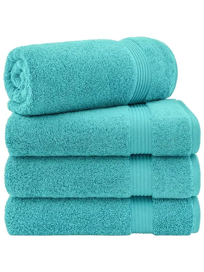Набор банных полотенец American Soft Linen Bekos Premium из 100% турецкого хлопка, 4 шт