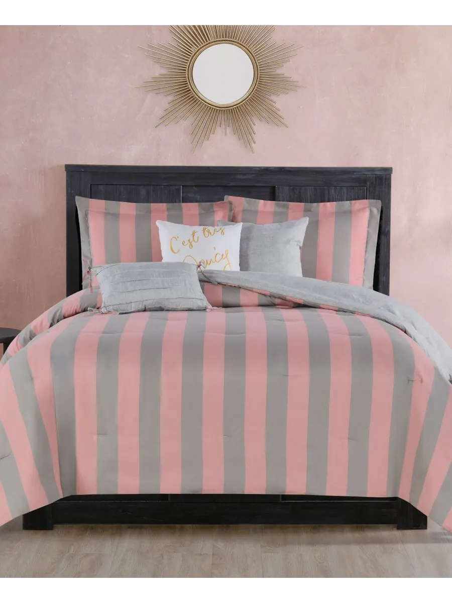 Комплект постельного белья Cabana Stripe, двусторонний, 5 предметов, размер Twin/Twin XL Juicy