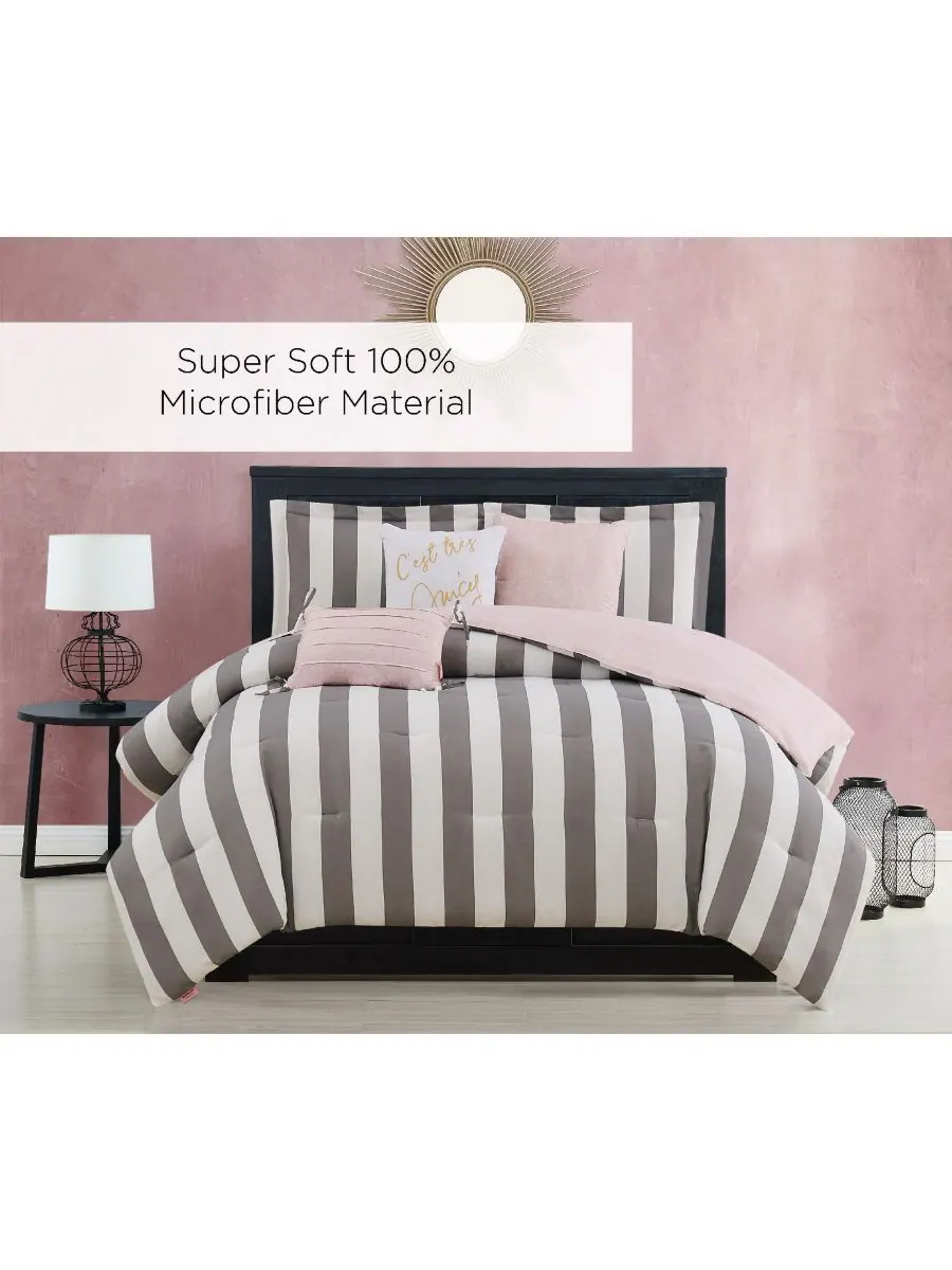 Комплект постельного белья Cabana Stripe, двусторонний, 5 предметов, размер Twin/Twin XL Juicy