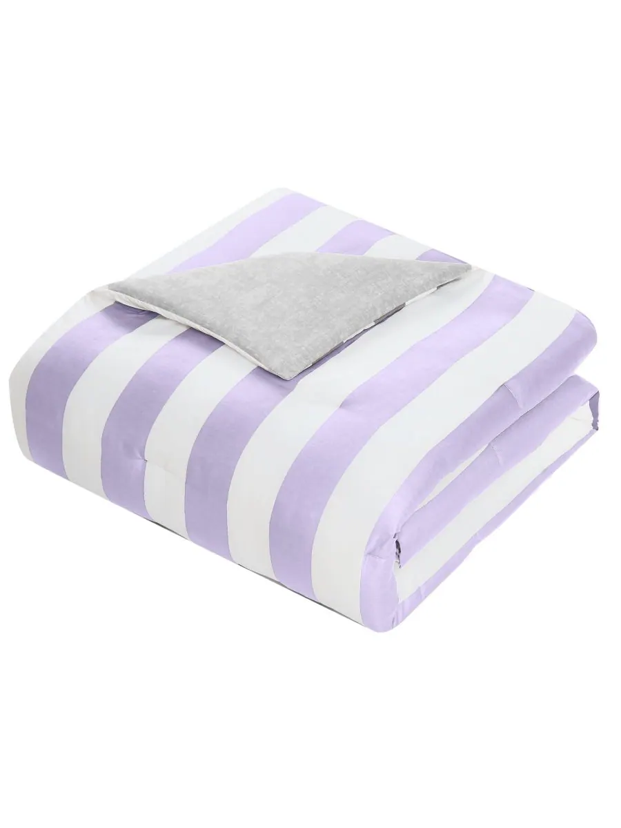 Комплект постельного белья Cabana Stripe, двусторонний, 5 предметов, размер Twin/Twin XL Juicy — изображение 5 из 7, белый