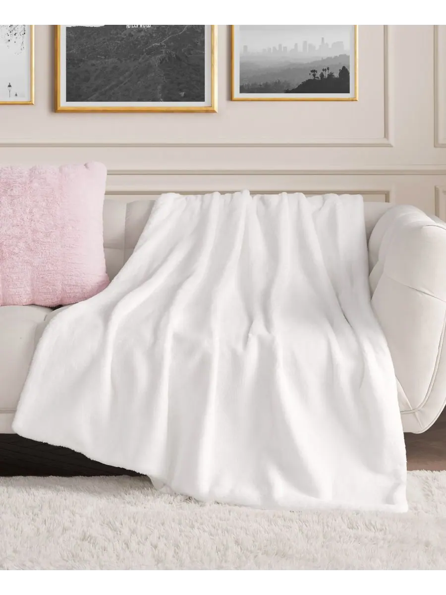 Плед из искусственного меха кроличьего меха, 50 x 70 дюймов Juicy Couture