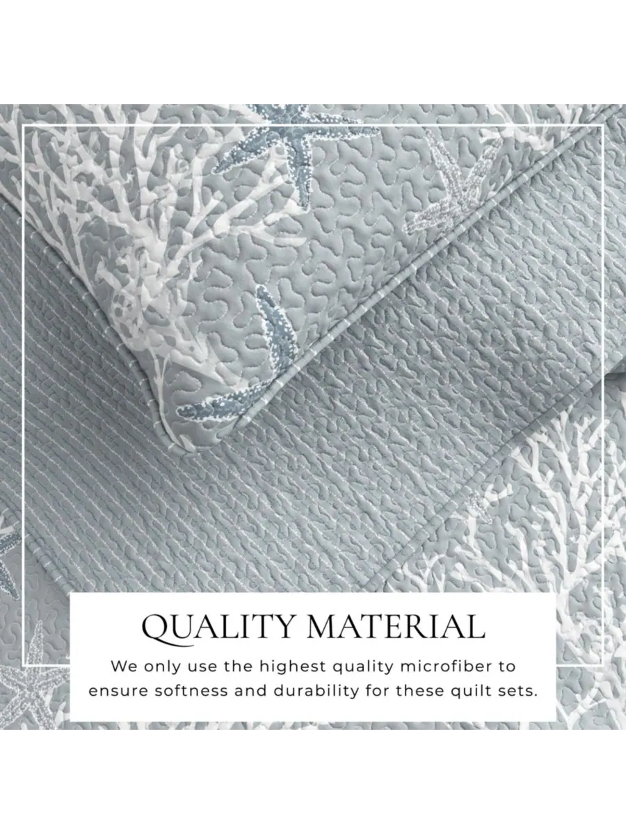 Комплект постельного белья из микрофибры Coastal с наволочками Linery & Co, Pearl blue, Full/Queen — изображение 4 из 5