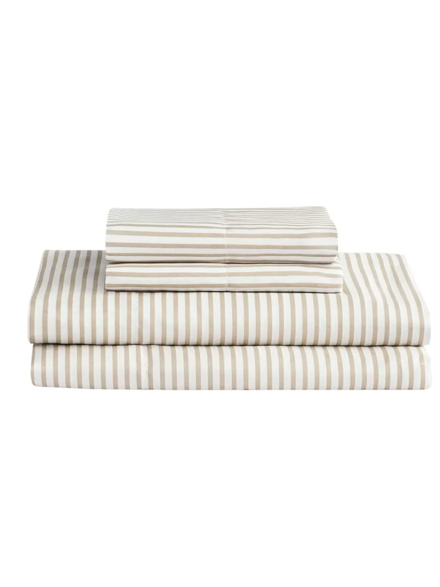 Комплект постельного белья Jaxon Wide Stripe из 5 предметов, размер Twin Madison Park Essentials — изображение 5 из 10, серый