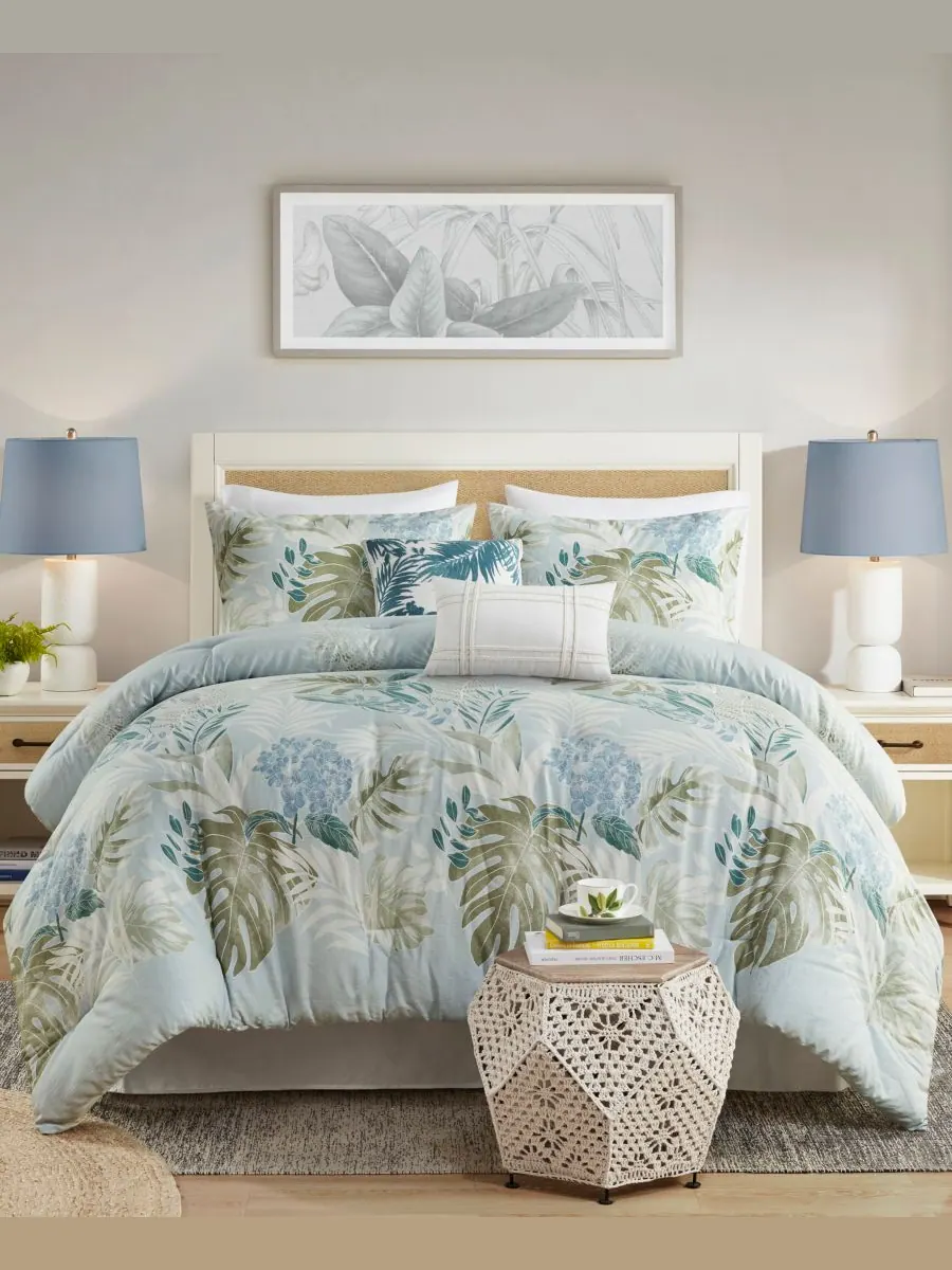 Комплект постельного белья Kiawah Island из 6 предметов, увеличенного размера, из хлопка, размер