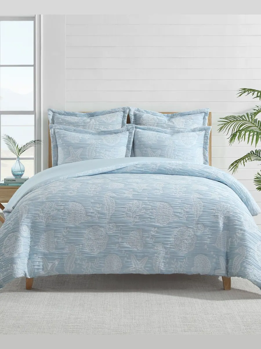 Комплект постельного белья Seaside Charm из 2 предметов, размер Twin Levtex — изображение 2 из 5, синий