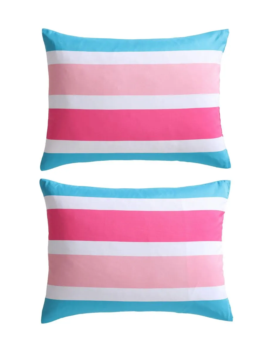Комплект постельного белья Cru Stripe из микрофибры, 3 предмета, размер Twin Nautica — изображение 7 из 10, розовый розовый