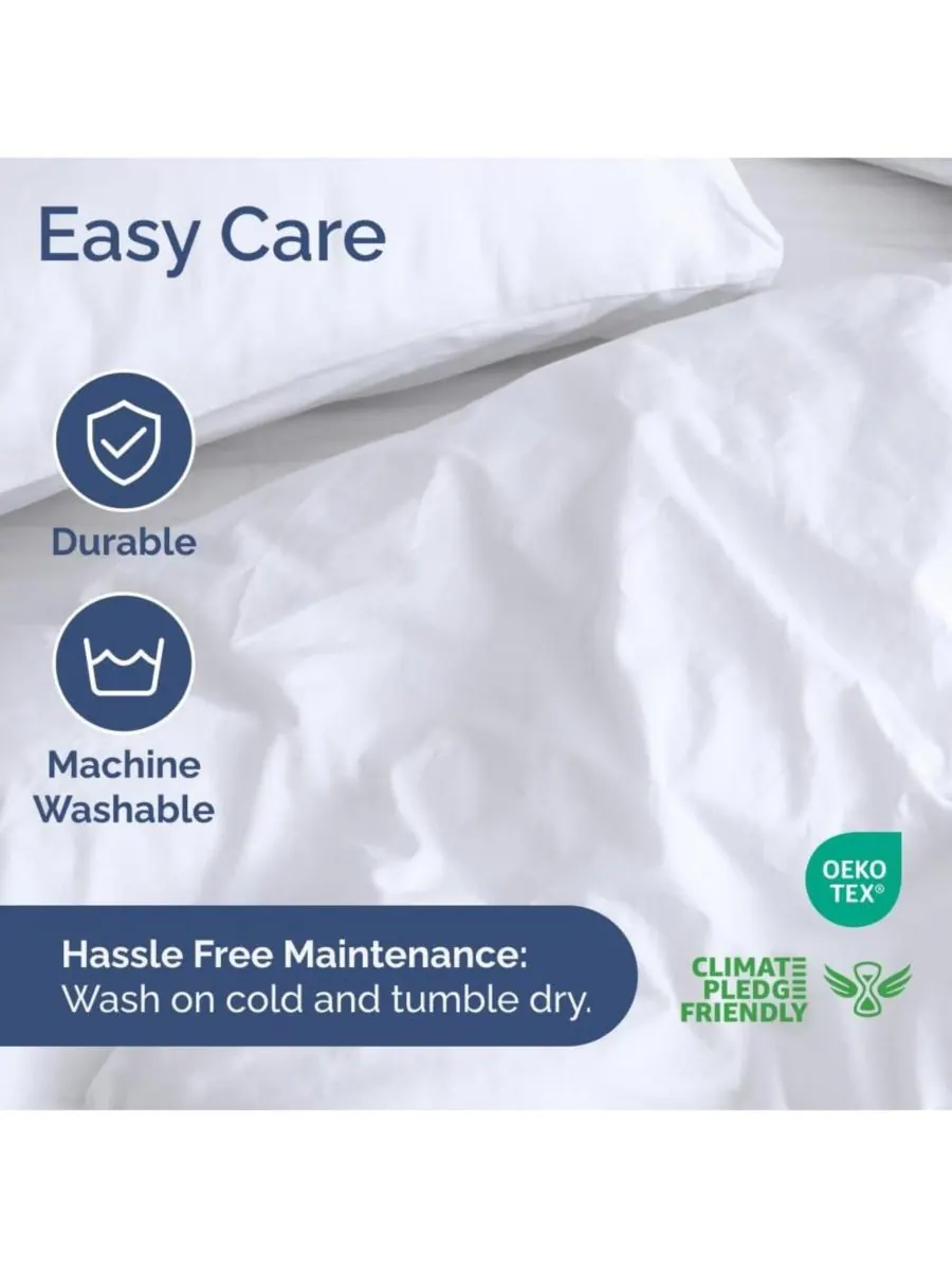 Комплект постельного белья из 3 предметов из высококачественной микрофибры, размер King CGK — изображение 3 из 6, белый
