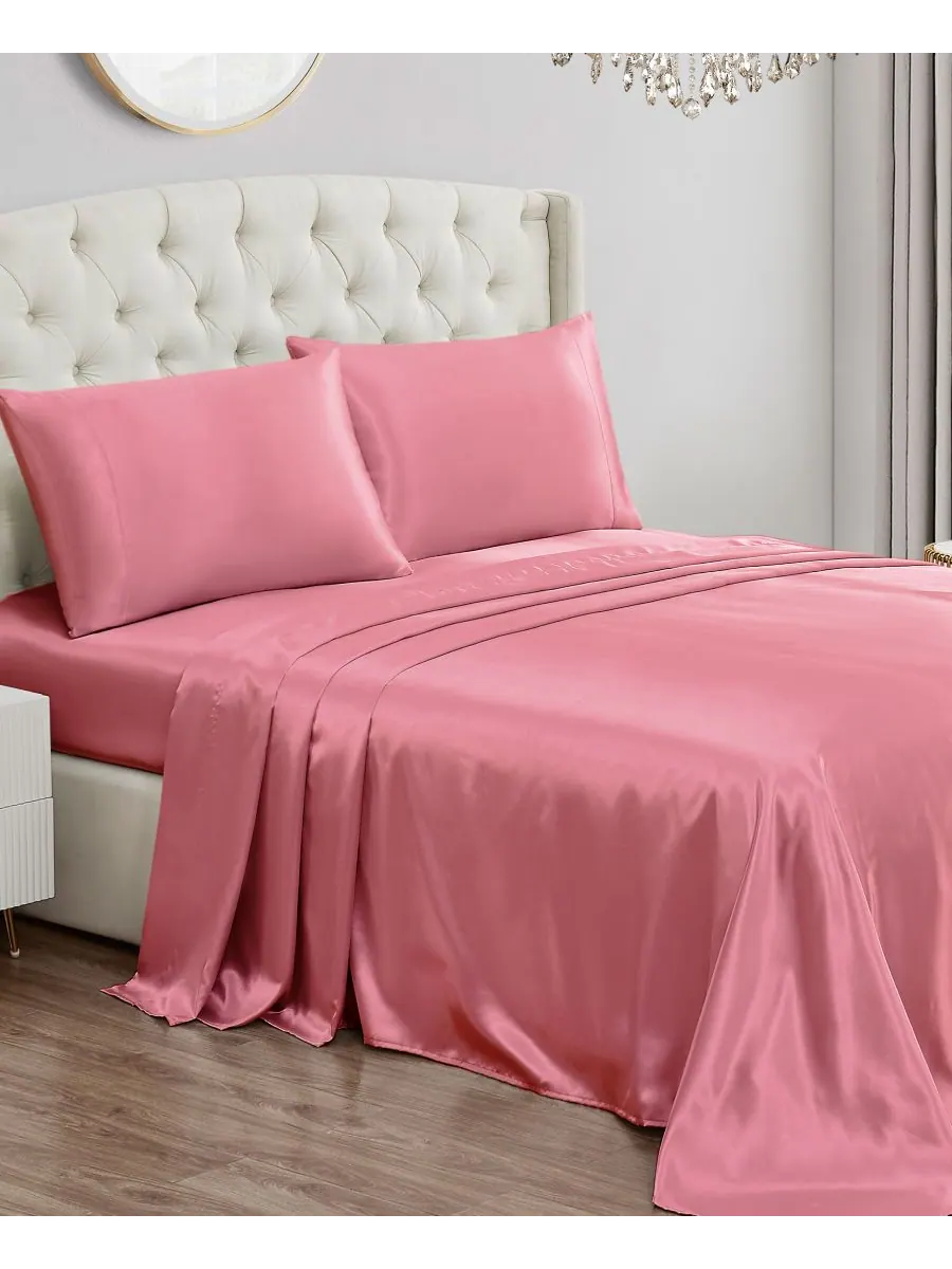 Комплект постельного белья из атласа, 3 предмета, размер twin xl Juicy Couture
