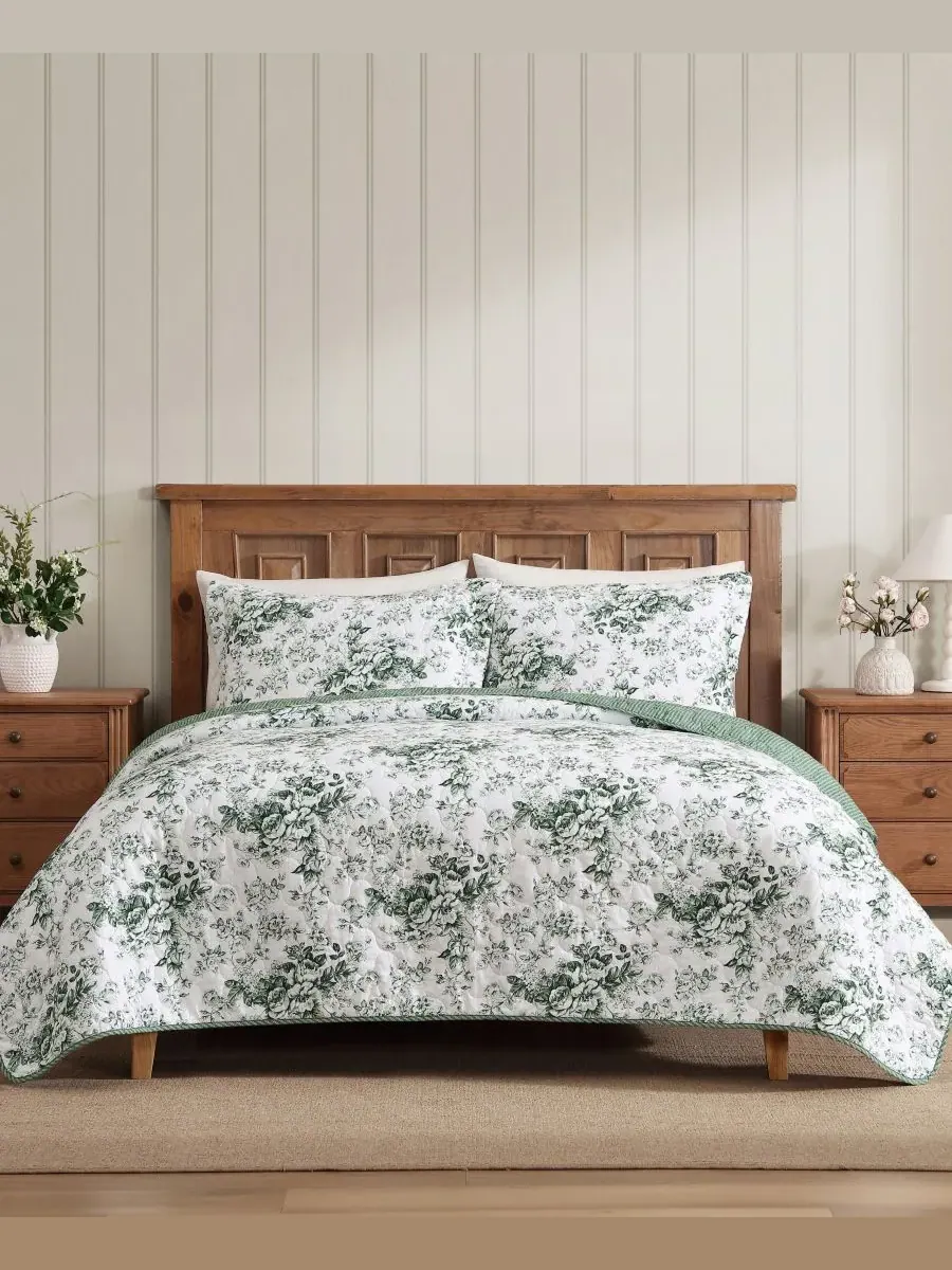 Двусторонний комплект постельного белья Toile Delight из 3 предметов, размер Full/Queen Laura Ashley — изображение 1 из 8