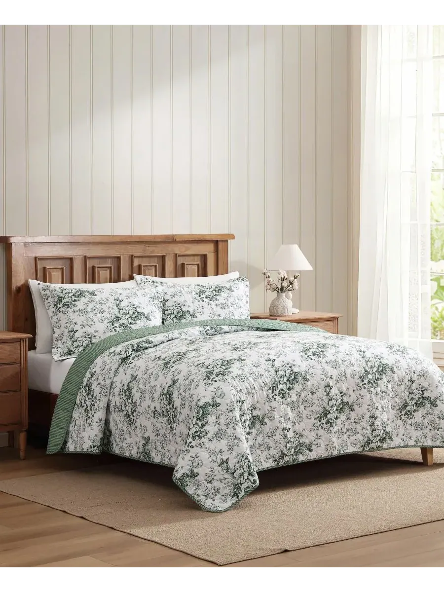 Двусторонний комплект постельного белья Toile Delight из 3 предметов, размер Full/Queen Laura Ashley — изображение 2 из 8