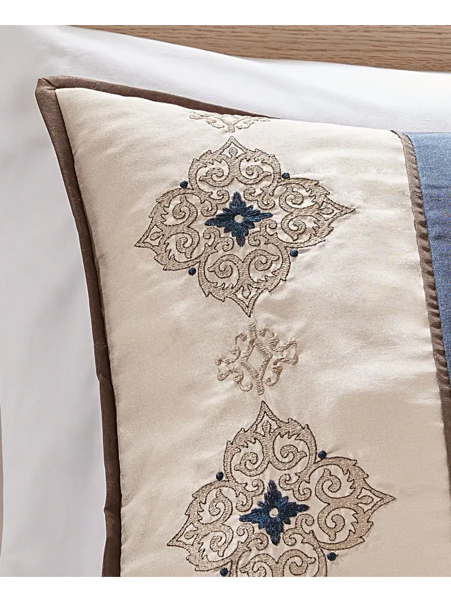 Комплект постельного белья Donovan Jacquard Medallion из 7 предметов, размер Queen Madison Park — изображение 3 из 7