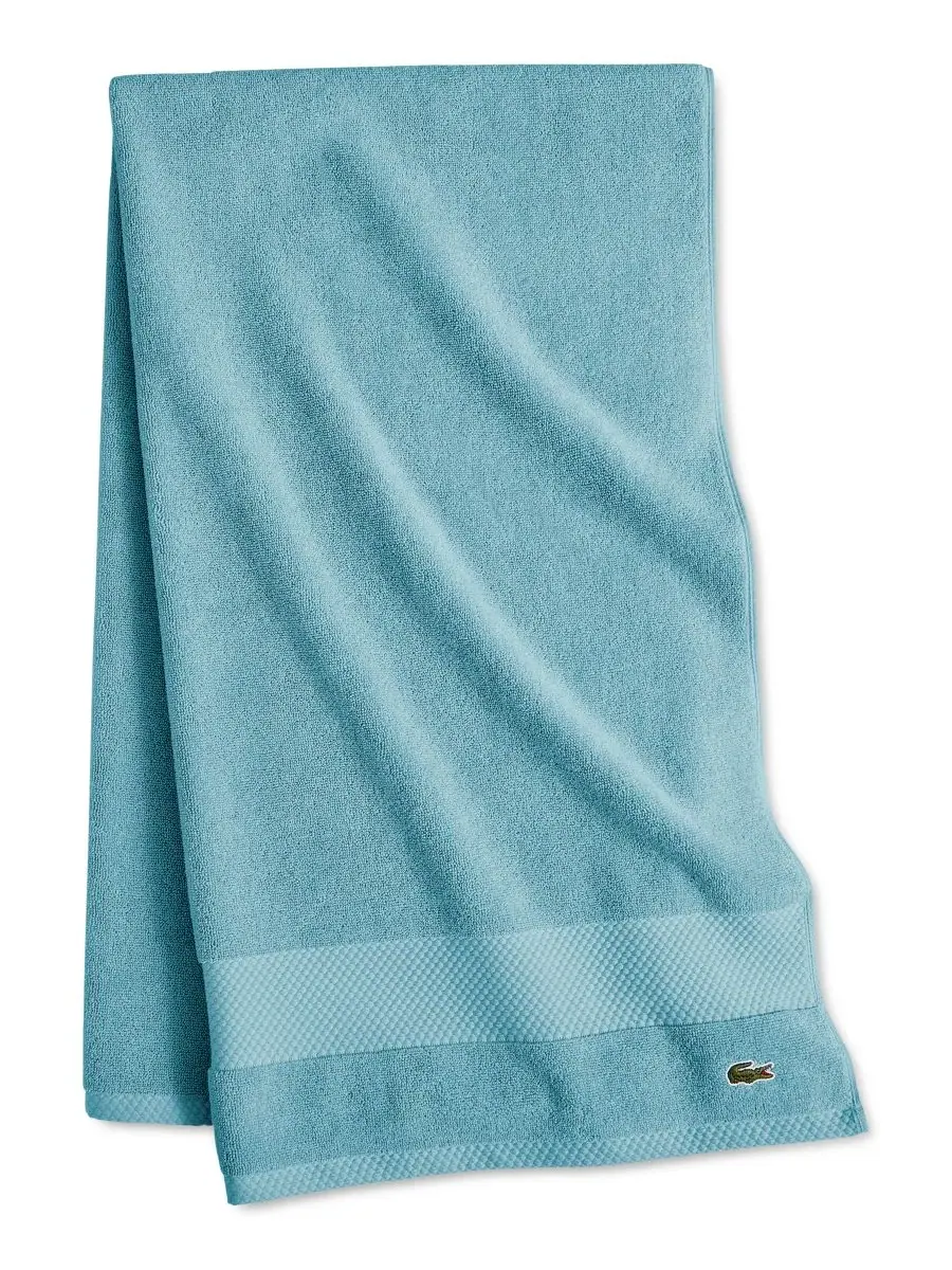 Антимикробная банное полотенце Heritage из хлопка Supima, 89 x 178 см Lacoste Home, небесный