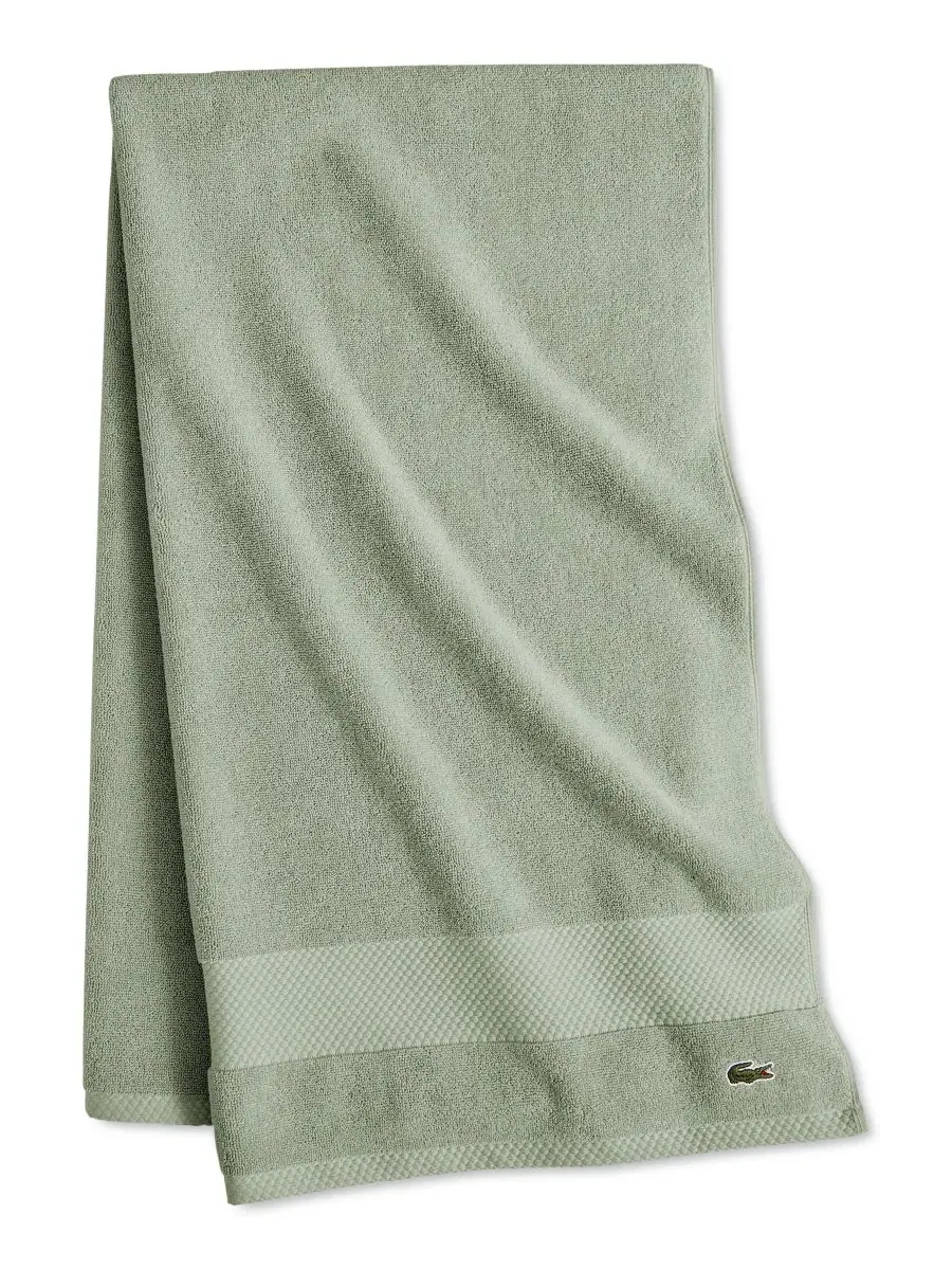Антимикробная банное полотенце Heritage из хлопка Supima, 89 x 178 см Lacoste Home, алоэ