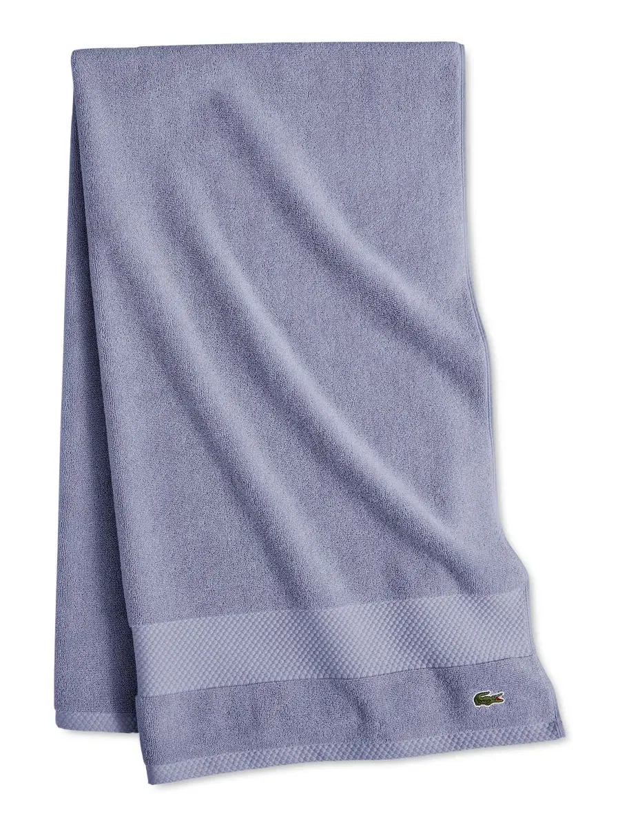 Антимикробная банное полотенце Heritage из хлопка Supima, 89 x 178 см Lacoste Home, деним