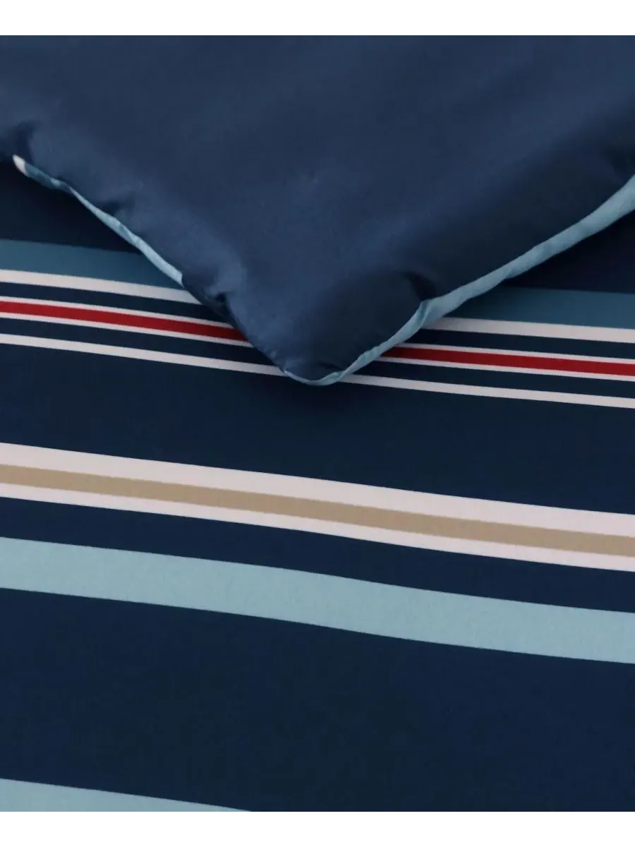 Комплект постельного белья Colton Stripe из 4 предметов, размер Twin/Twin XL Nautica — изображение 4 из 7, синий