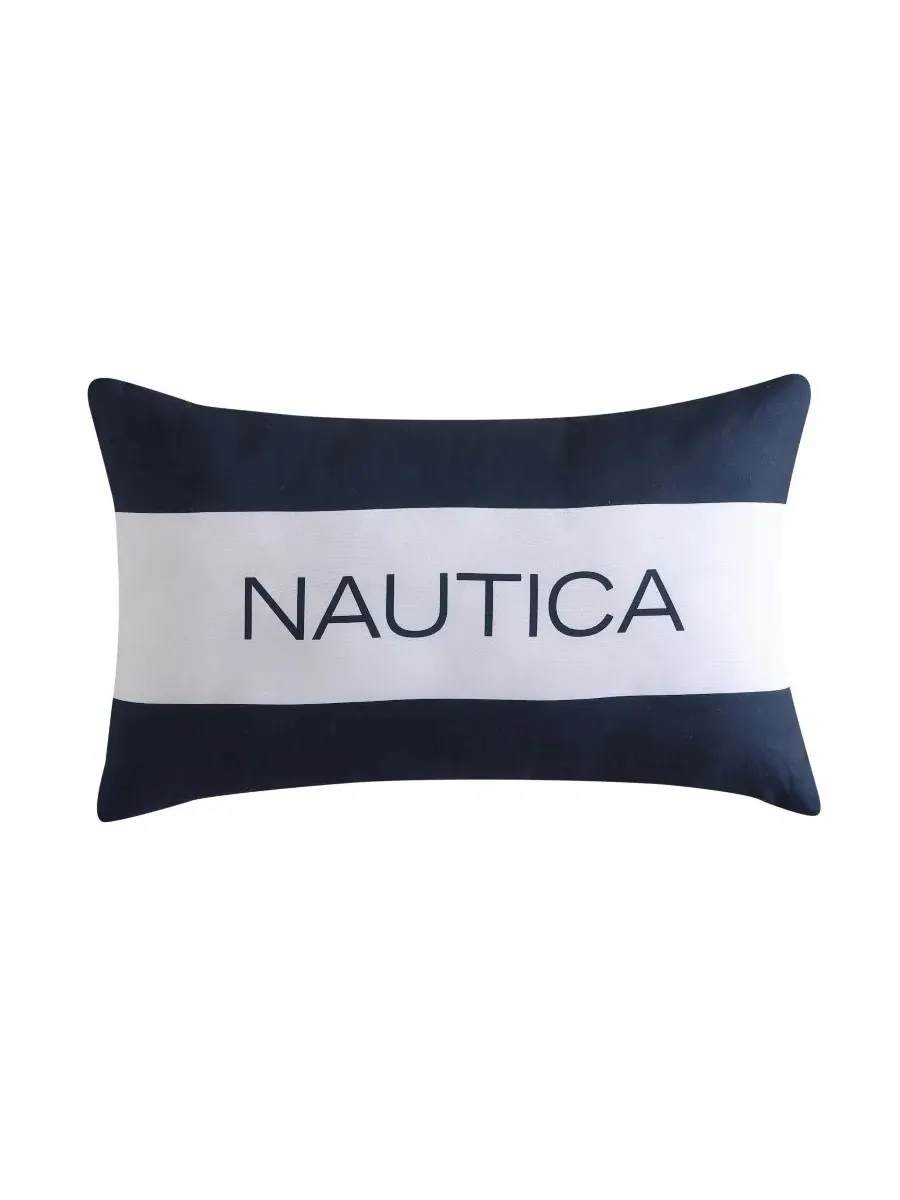 Комплект постельного белья Colton Stripe из 4 предметов, размер Twin/Twin XL Nautica — изображение 5 из 7, синий