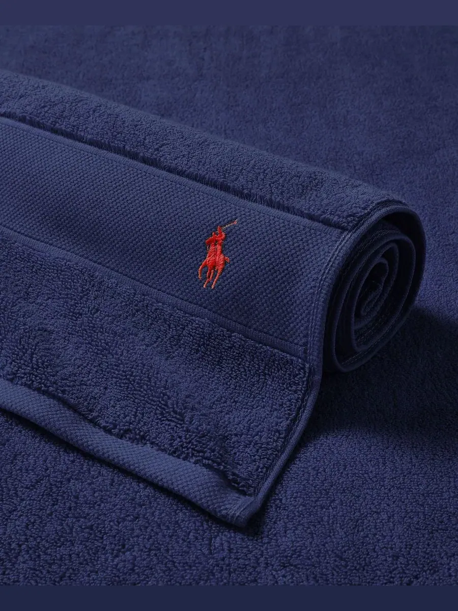 Хлопковый коврик, 53 x 79 см Polo Ralph Lauren — изображение 4 из 4, темно-синий