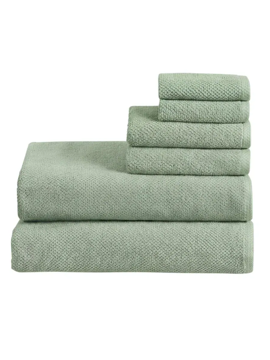 Комплект банных полотенец 6 предметов Luxury Cotton Textured Linery & Co