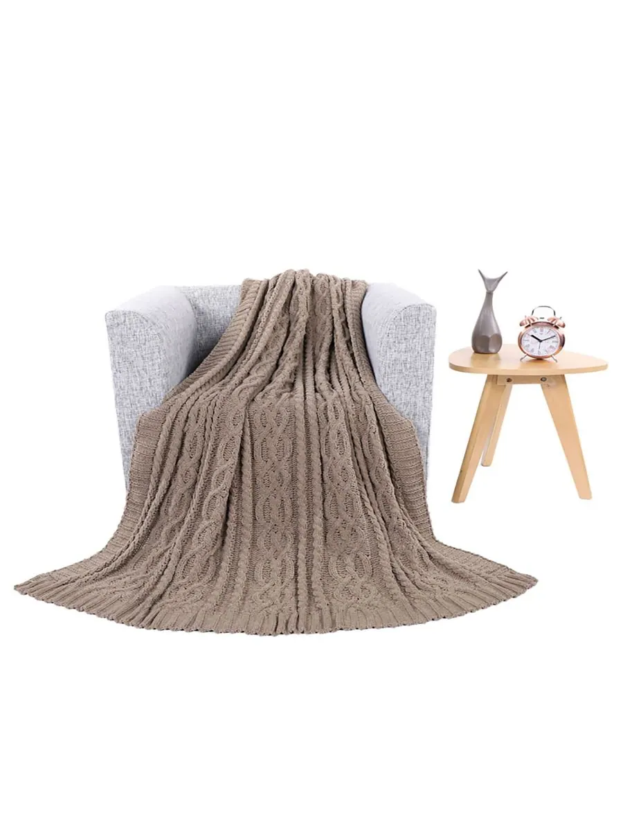 Вязаный роскошный плед из синели от Happycare Textiles, 51 x 67 дюймов Battilo