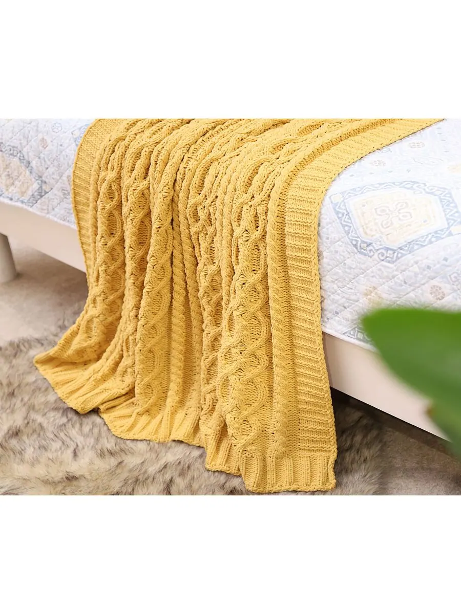 Вязаный роскошный плед из синели от Happycare Textiles, 51 x 67 дюймов Battilo
