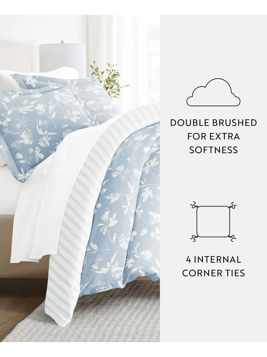 Комплект постельного белья с одеялом 8 предметов, Patterned ienjoy Home — изображение 7 из 10, светлый синий