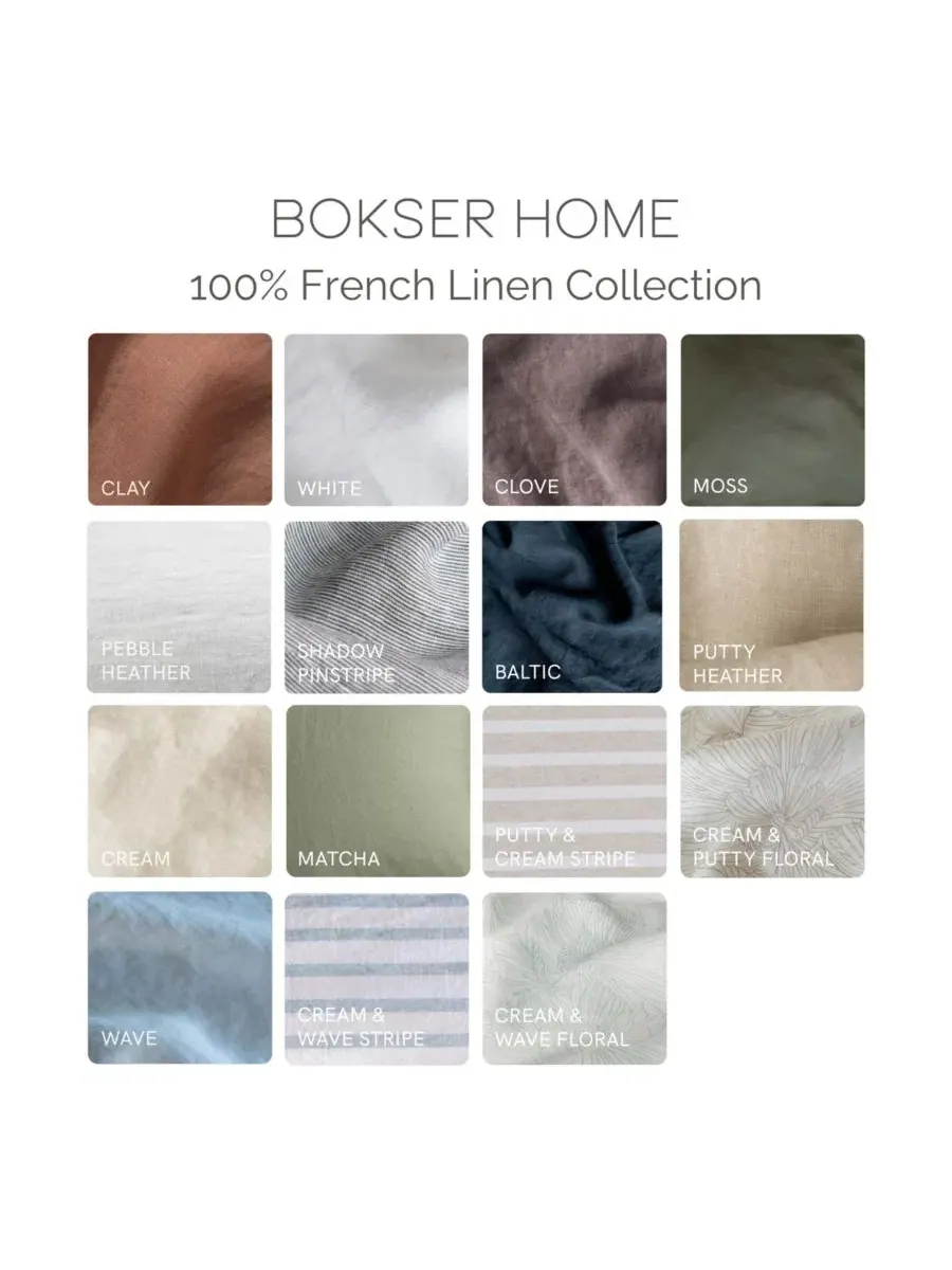 Комплект пододеяльника и наволочек из французского льна и хлопка King/Cal King Bokser Home — изображение 7 из 7, бежевый